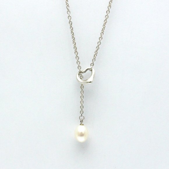 TIFFANY Silver Pearl Heart Necklace - Picture 1 of 16